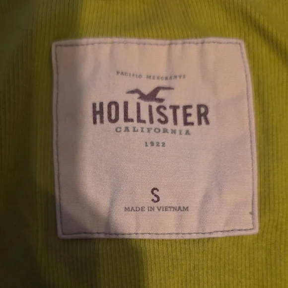 Hollister Extra Long So-Cal Stretch Women's Lime Tank Top Size Small - Picture 2 of 10